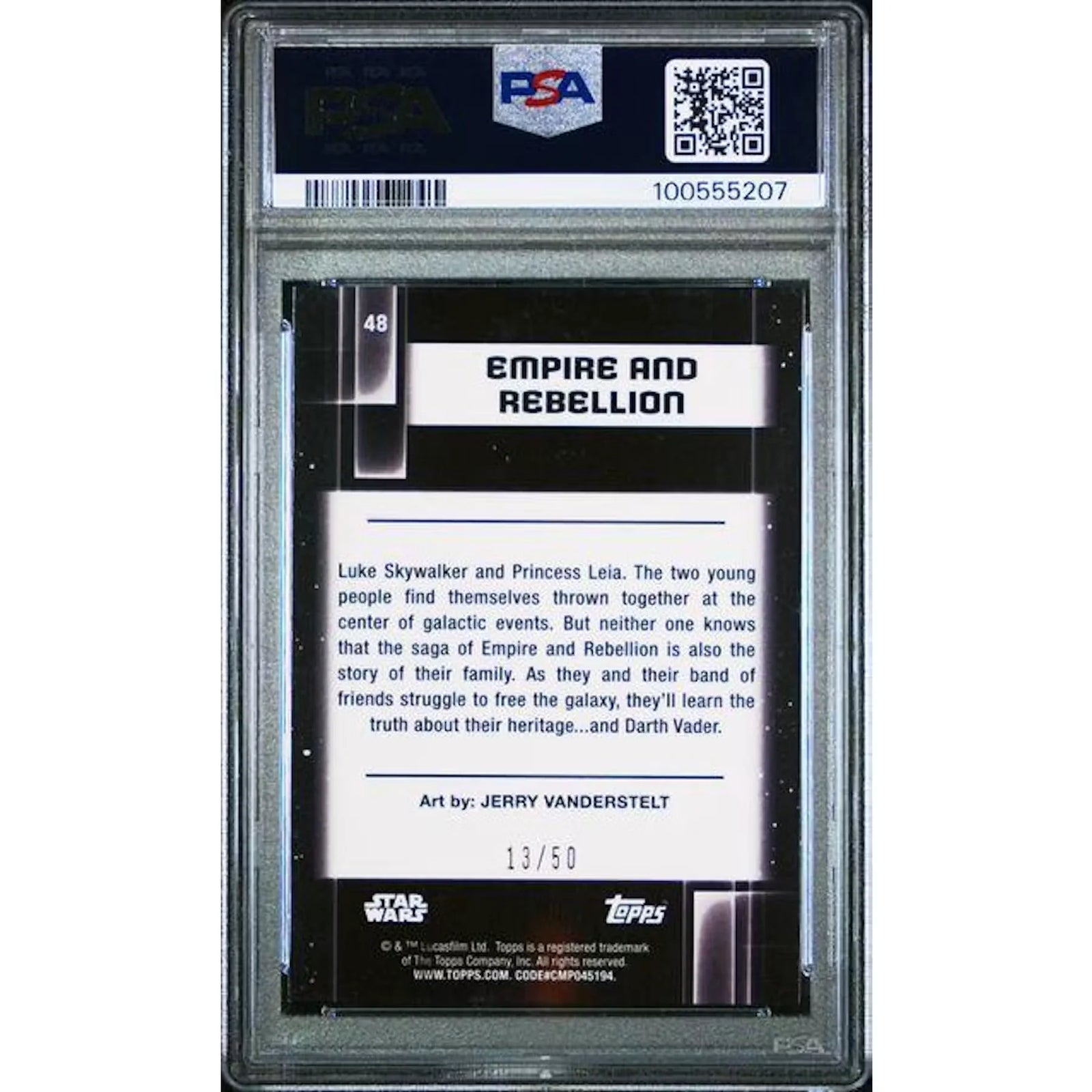 Darth Vader Signed Mojo Refractor Card | 2021 Topps Chrome Galaxy PSA 9