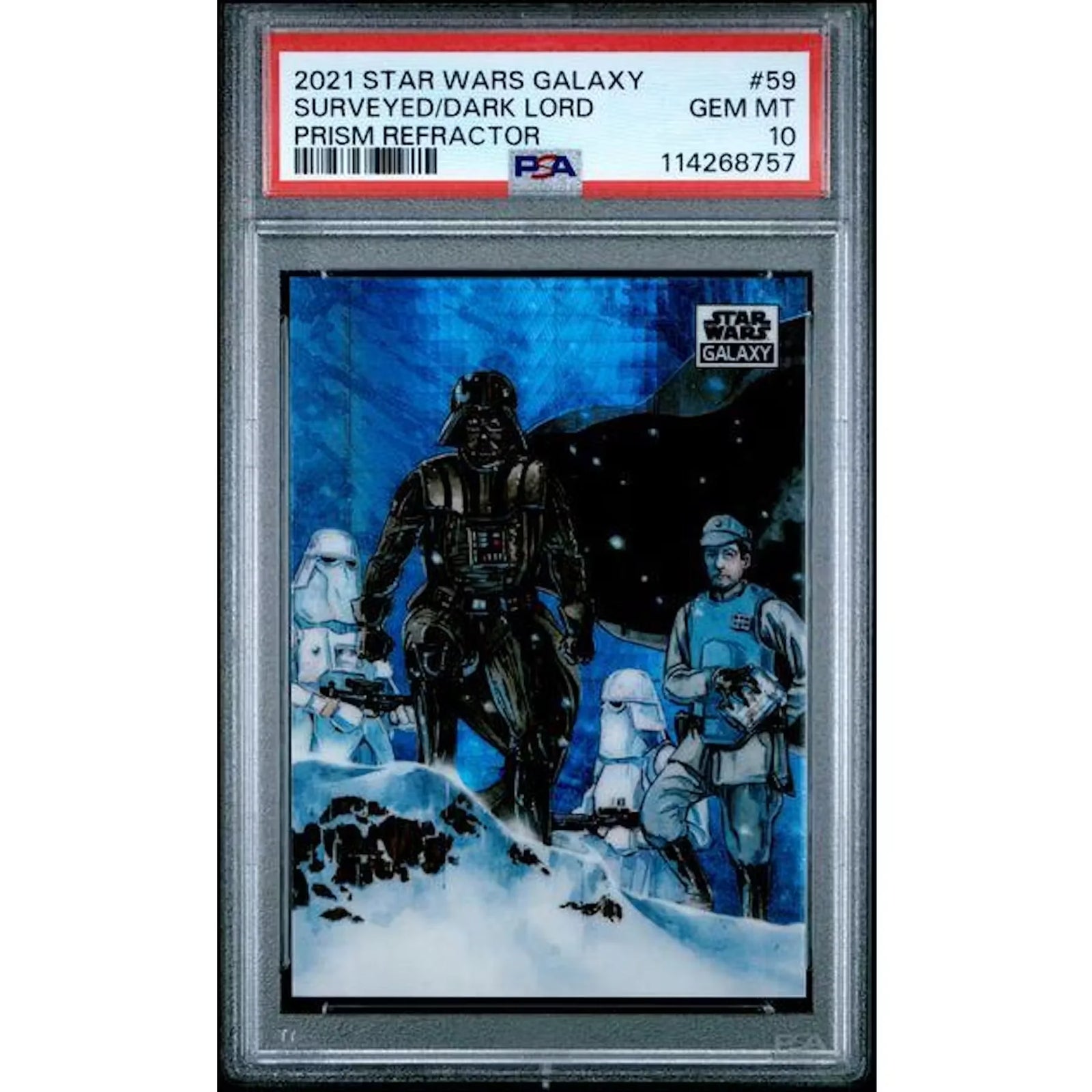 2021 Topps Chrome Galaxy Surveyed By The Dark Lord Prism Refractor/75 | PSA 10