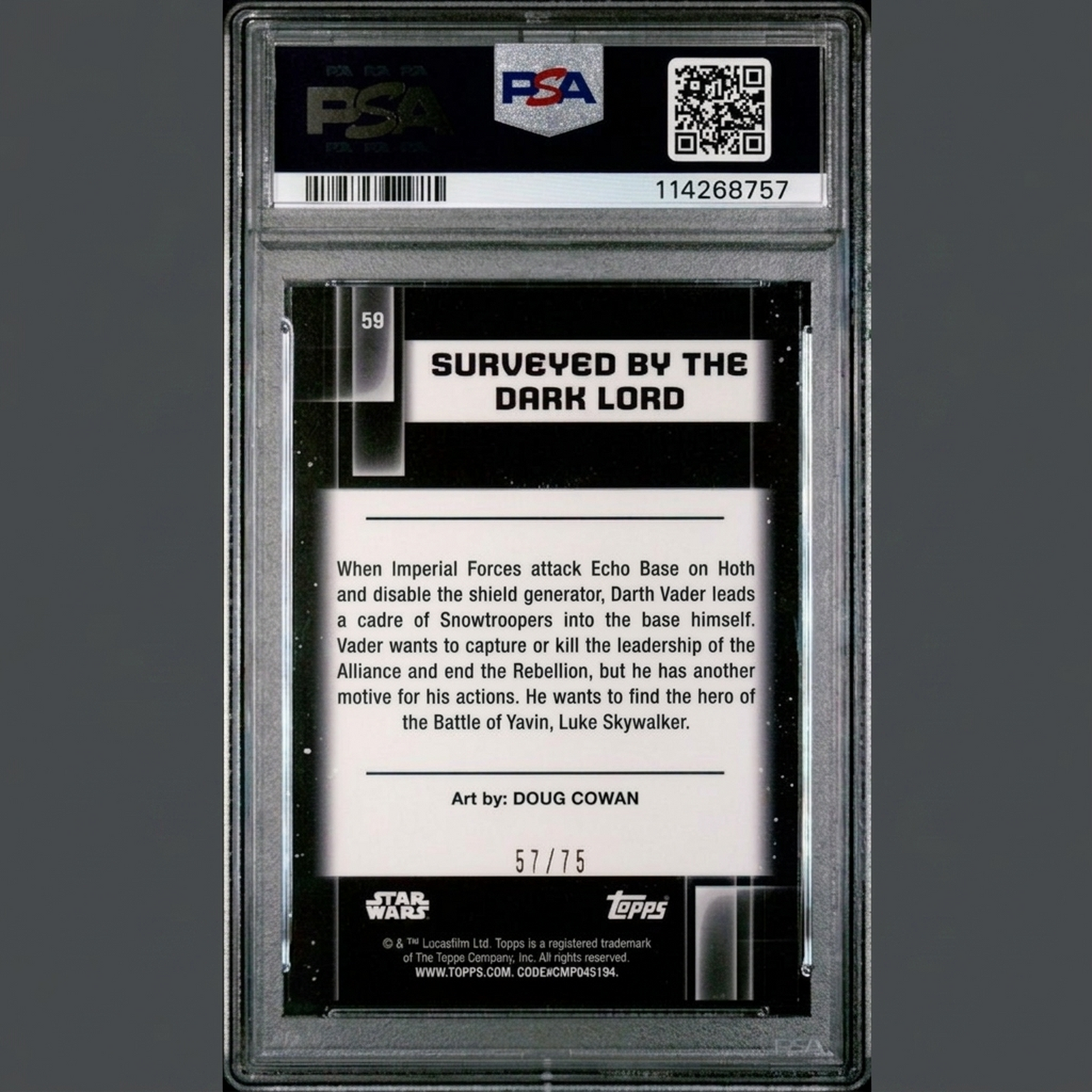 2021 Topps Chrome Galaxy Surveyed By The Dark Lord Prism Refractor/75 | PSA 10