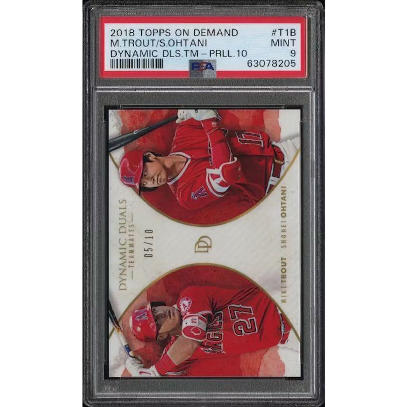 Mike Trout & Shohei Ohtani 2018 Topps Dynamic Duals Rookie Card | PSA 9