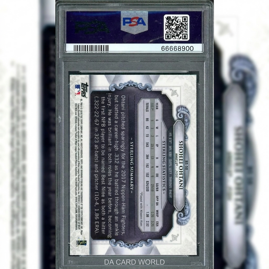 Shohei Ohtani 2018 Bowman Chrome Sterling Continuity Rookie #BS-SO | PSA 10