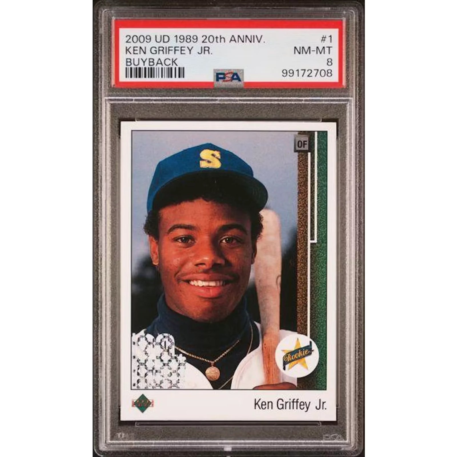 Ken Griffey Jr 1989 2009 UD Buyback #1 Card | PSA 8
