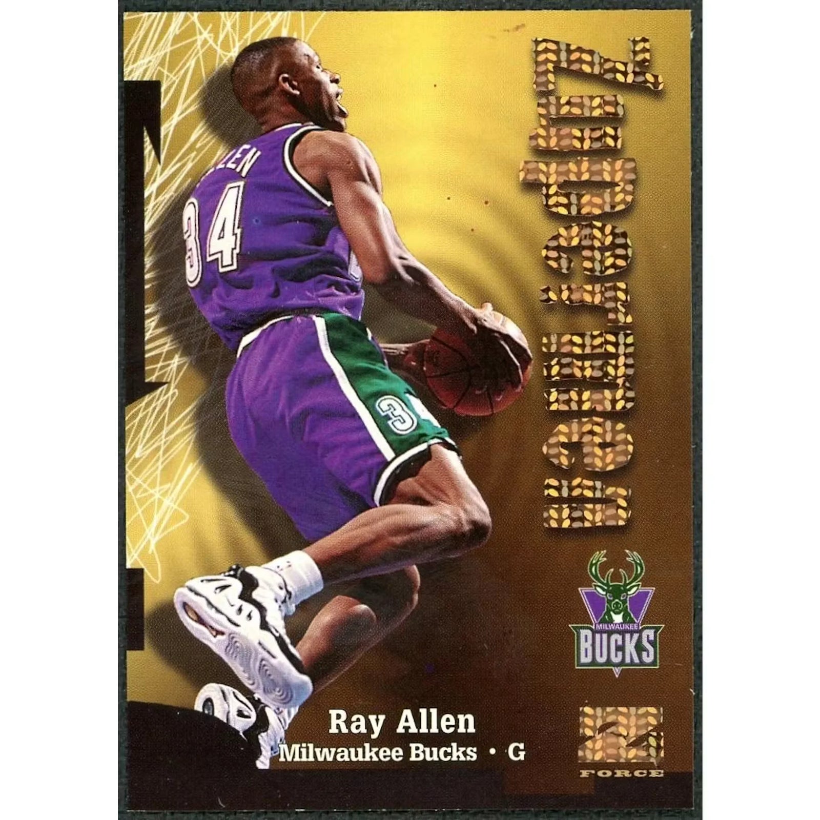 Ray Allen 1997-98 SkyBox Z-Force Zupermen Super Rave #198 | Limited/50