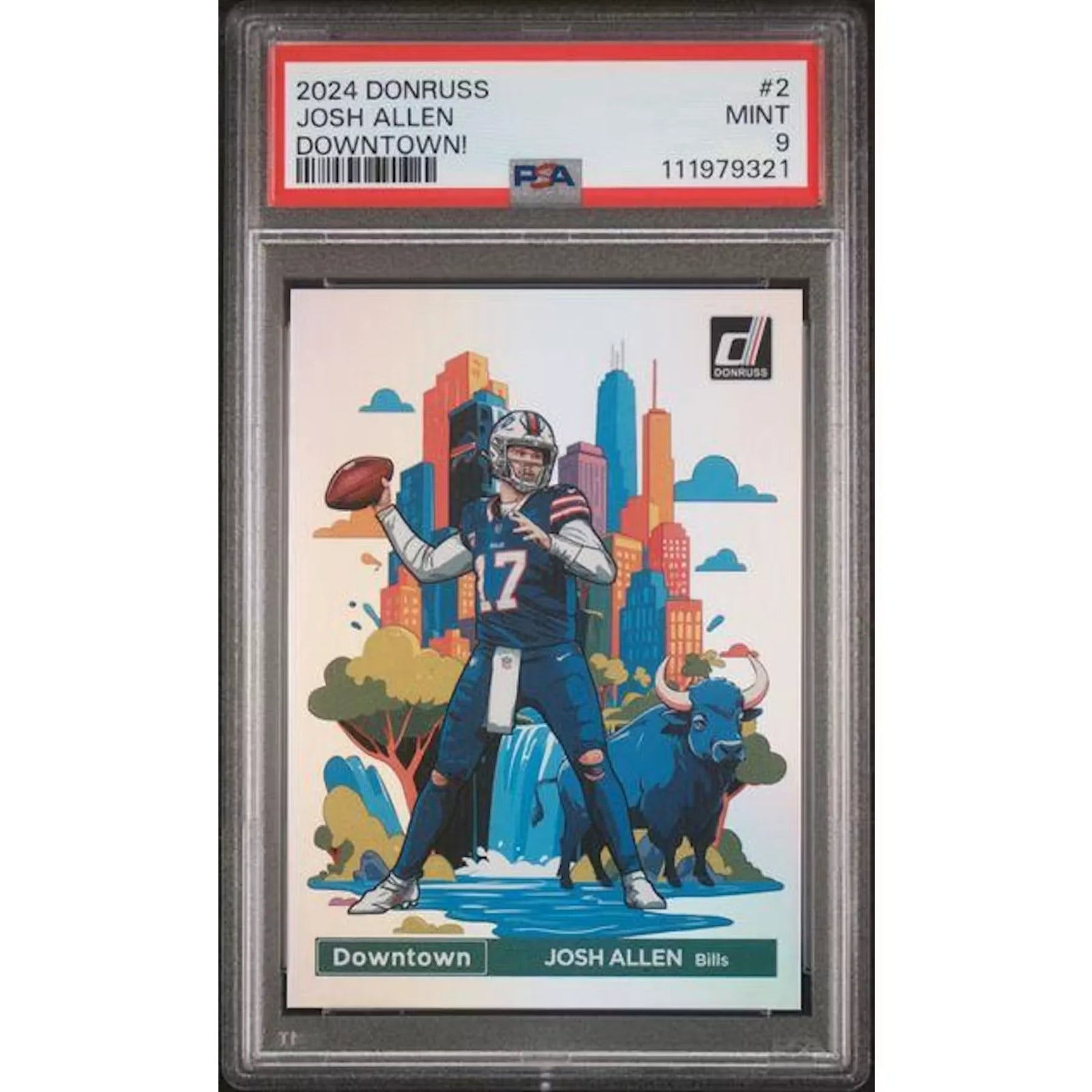 Josh Allen 2024 Panini Donruss Downtown #2 | PSA 9