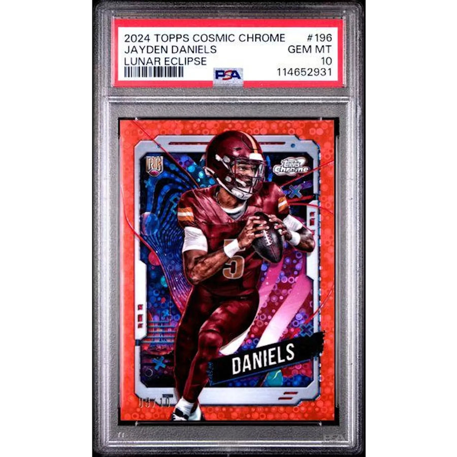 Jayden Daniels 2024 Topps Cosmic Chrome Lunar Eclipse/10 | PSA 10 #196