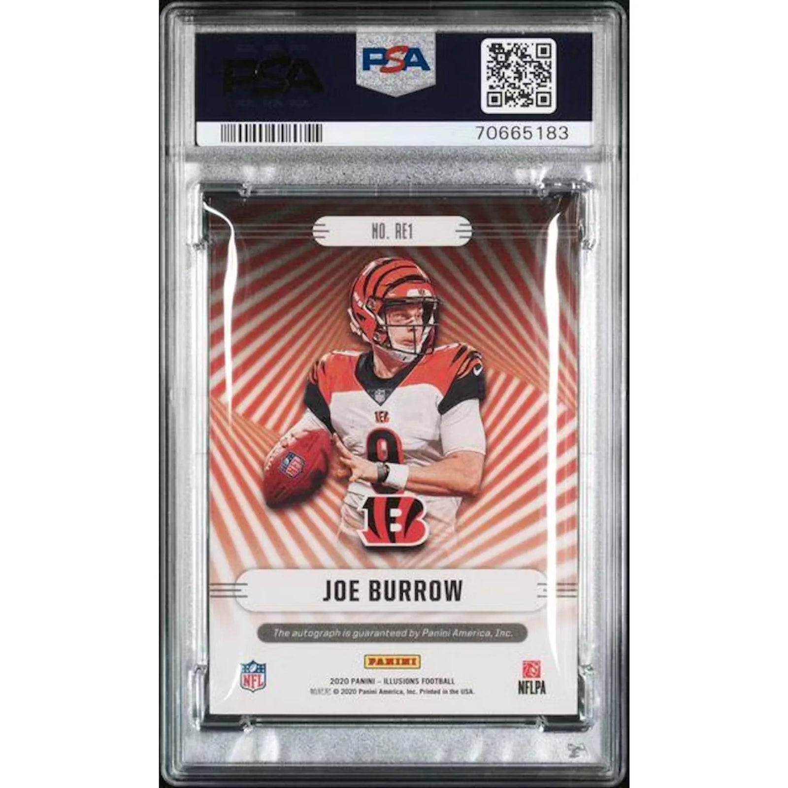 Joe Burrow 2020 Panini Illusions Rookie Endorsements Auto | PSA 9 Auto 10