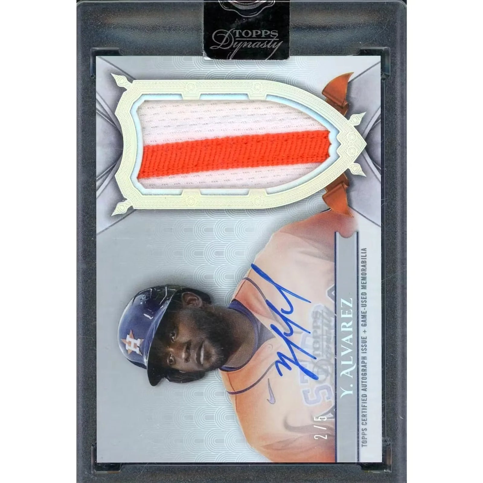 Yordan Alvarez Signed Patch Card | 2024 Topps Dynasty Auto/5