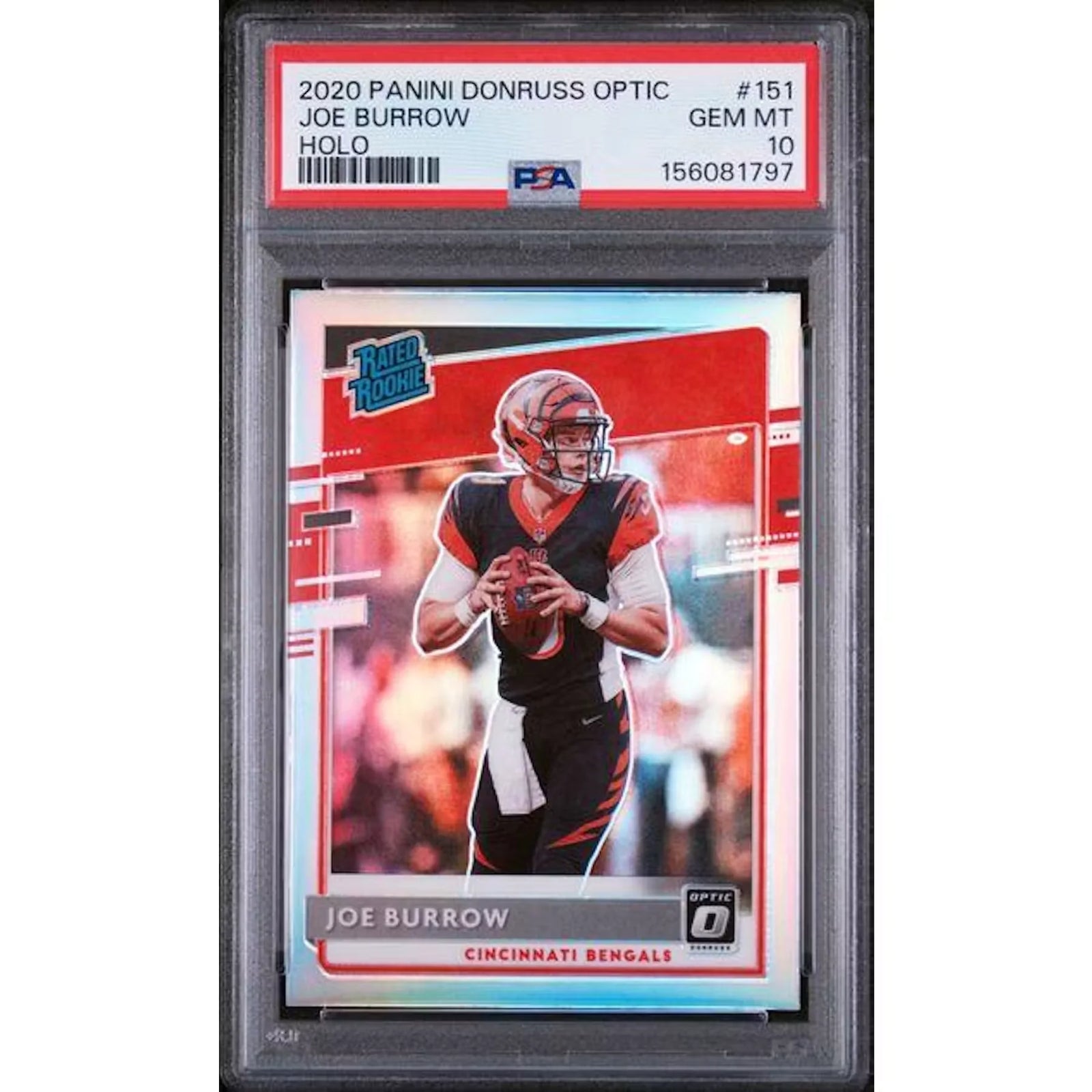 Joe Burrow 2020 Panini Donruss Optic Holo #151 | PSA 10
