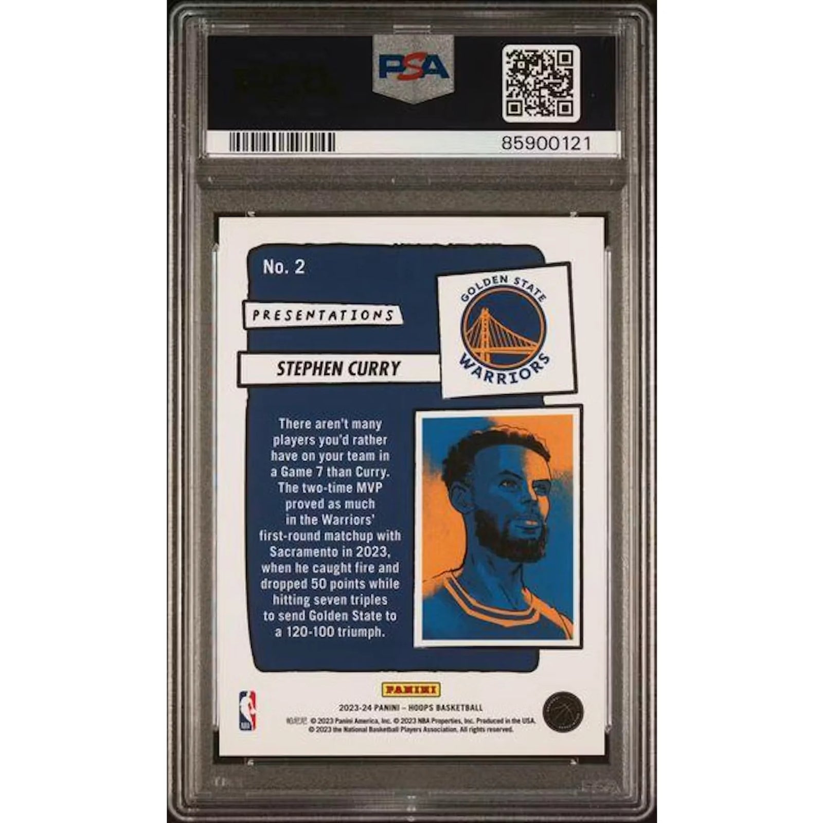 Stephen Curry 2023 Panini Hoops Presentations #2 | PSA 10