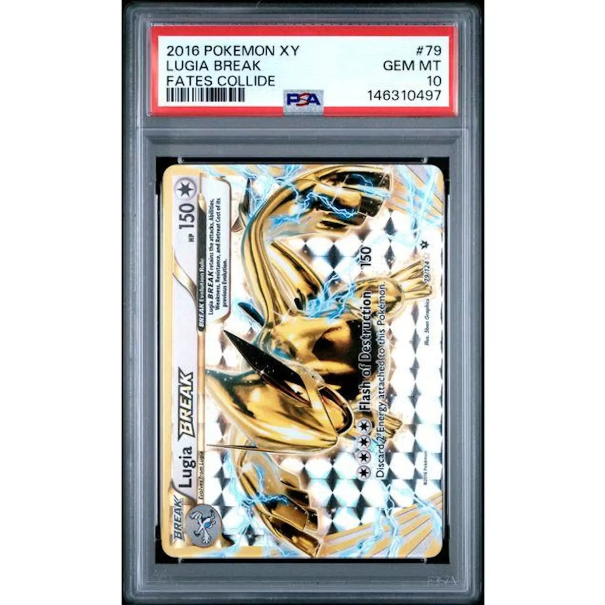2016 Pokemon Fates Collide Lugia Break #79 | PSA 10