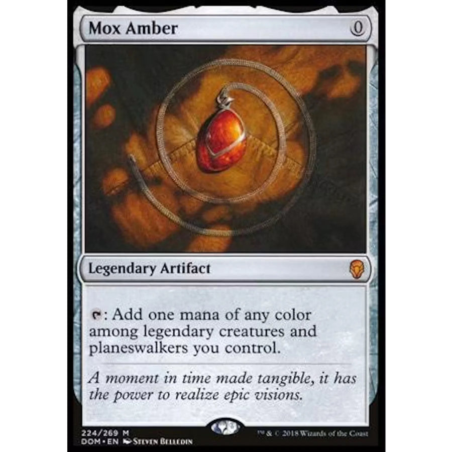 Magic the Gathering Mox Amber | Dominaria Mythic Rare | Near Mint