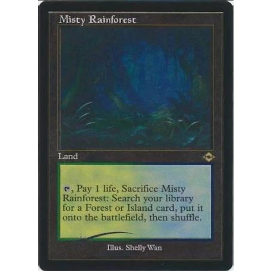 Magic the Gathering Misty Rainforest Etched Foil | Modern Horizons 2 Retro Frame | Near Mint