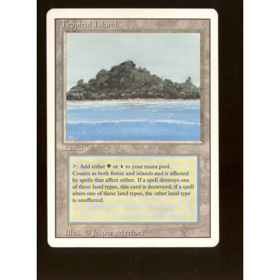 Magic the Gathering Tropical Island 3rd Edition Revised | Light Play