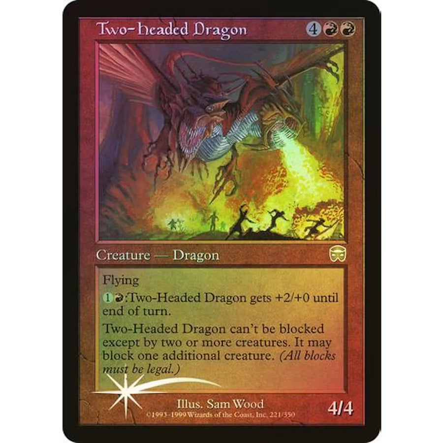 Magic the Gathering Two-Headed Dragon Foil | Mercadian Masques Rare | Near Mint