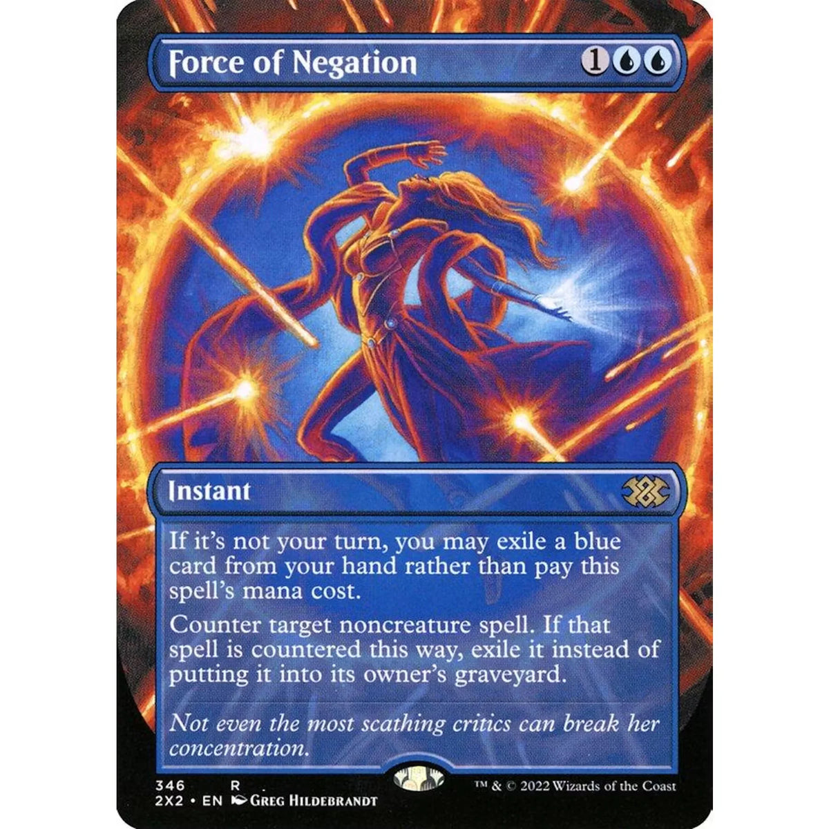 Force of Negation Borderless Single | Magic the Gathering Double Masters 2022 | Near Mint