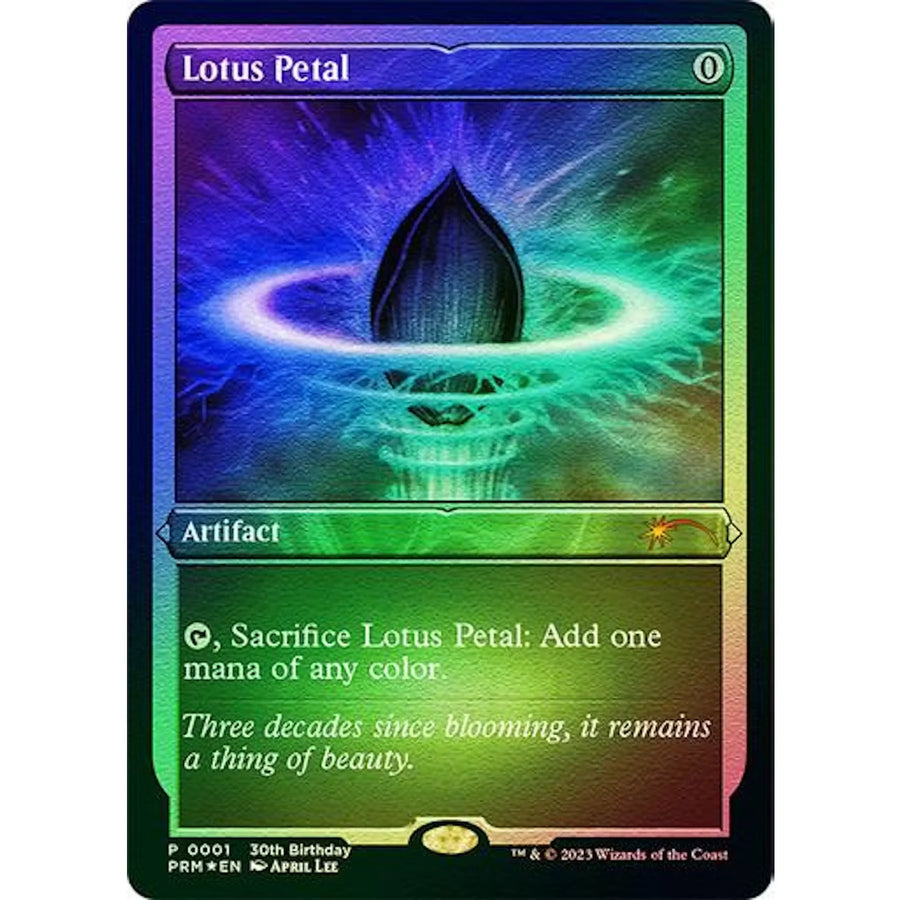 Magic the Gathering 30th Birthday Lotus Petal | Foil Etched Promo | Near Mint