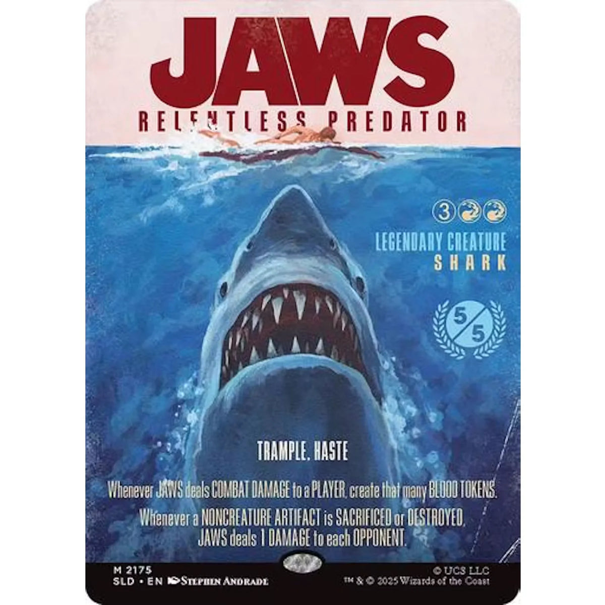 Magic the Gathering Secret Lair Jaws | Relentless Predator NM | Near Mint