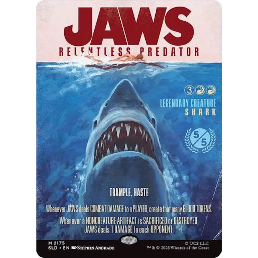 Magic the Gathering Secret Lair Jaws | Relentless Predator NM | Near Mint