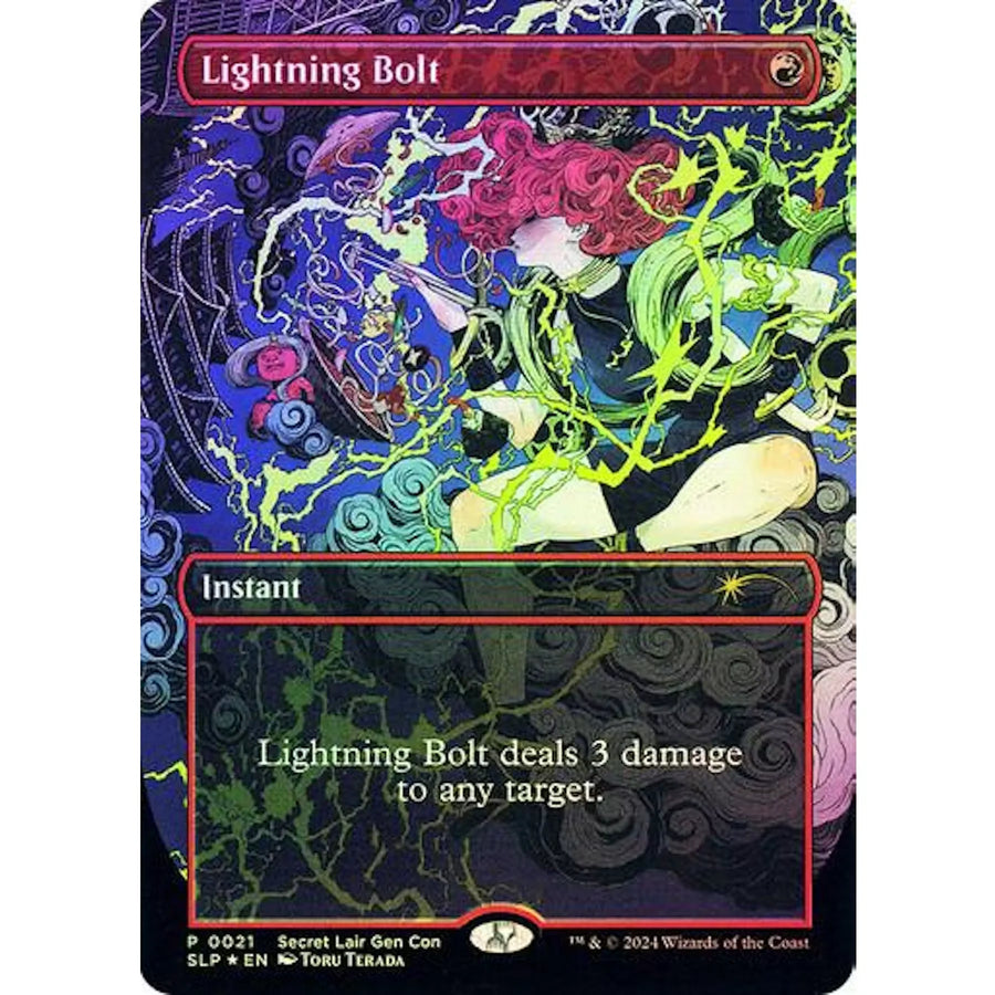 Magic the Gathering Lightning Bolt | Secret Lair Gen Con Promo FOIL | Near Mint