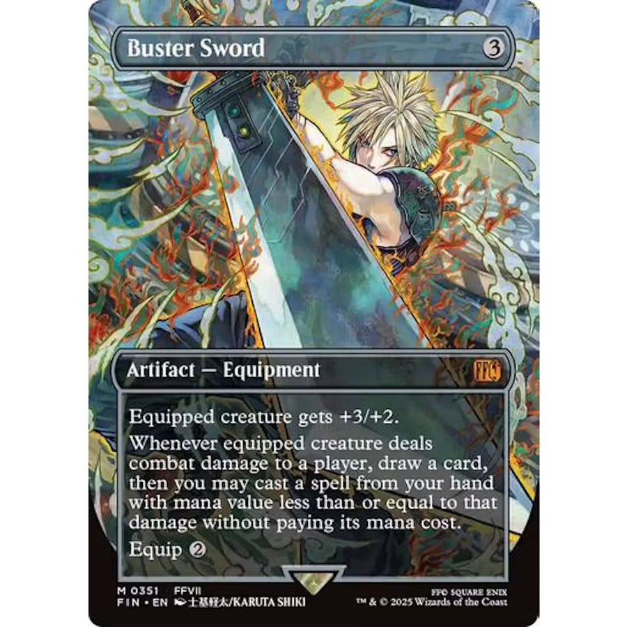 Magic the Gathering Final Fantasy Borderless Buster Sword 0351 | Near Mint