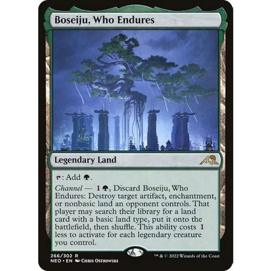 Magic the Gathering Boseiju, Who Endures | Kamigawa Neon Dynasty | Near Mint