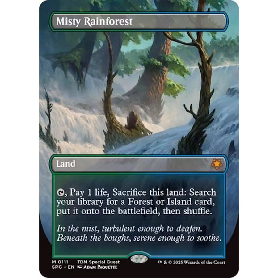 Magic the Gathering Misty Rainforest Special Guests Borderless Card | 0111 | Near Mint