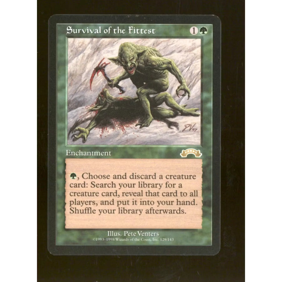 Survival of the Fittest Magic the Gathering Exodus | Lightly Played Rare