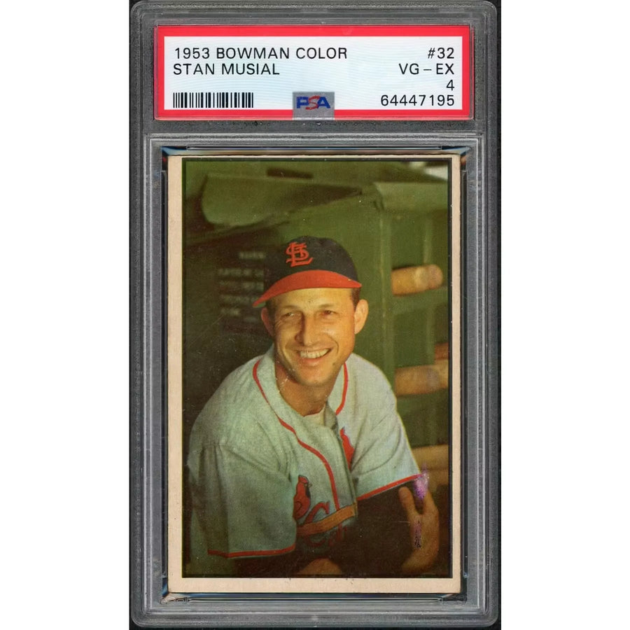 Stan Musial 1953 Bowman Color Card #32 | PSA 4