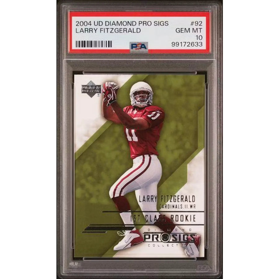 Larry Fitzgerald 2004 Upper Deck Diamond Pro Sigs Rookie #92 | PSA 10