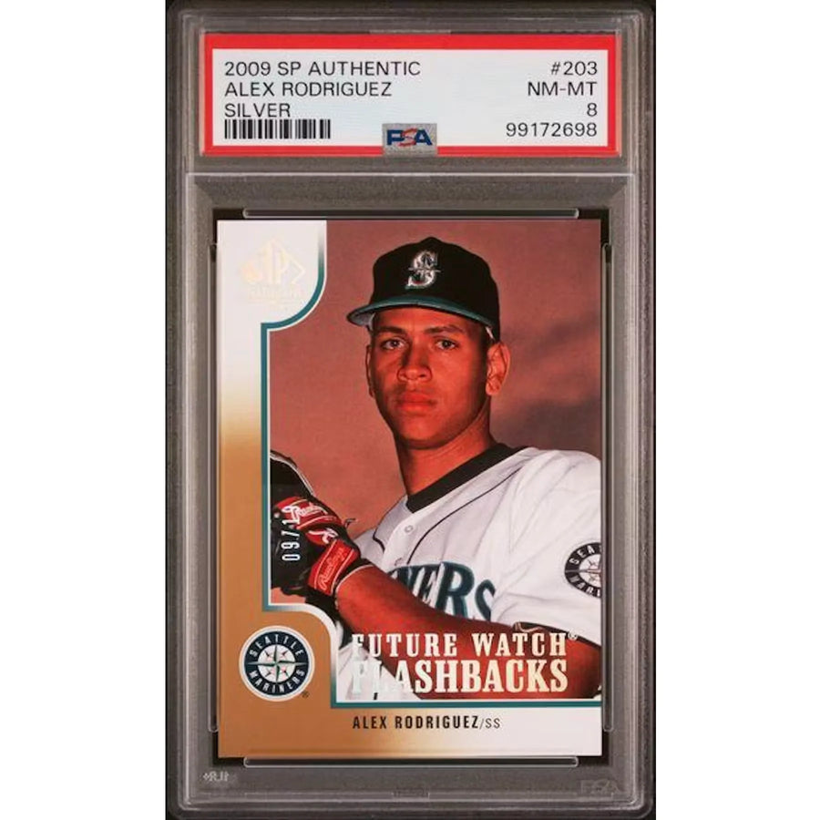 Alex Rodriguez 2009 SP Authentic Silver Card #203 | PSA 8