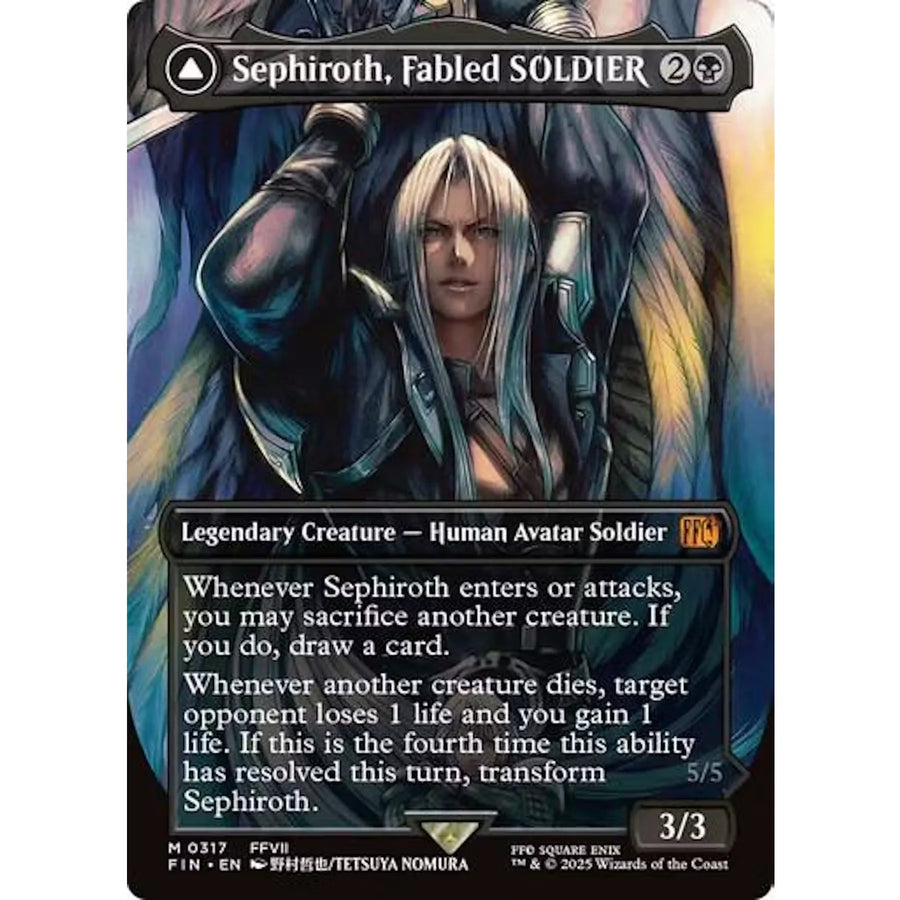 Magic the Gathering Sephiroth Fabled SOLDIER Borderless 317 | Near Mint