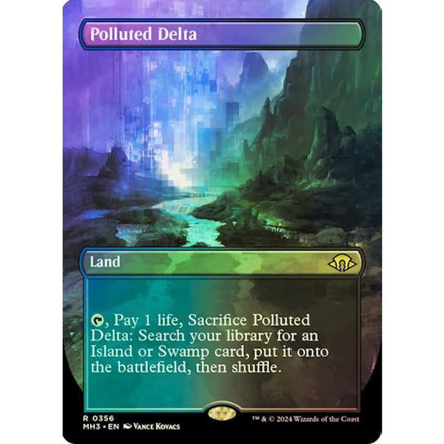 Magic the Gathering Polluted Delta Borderless Foil | Modern Horizons 2 | Near Mint