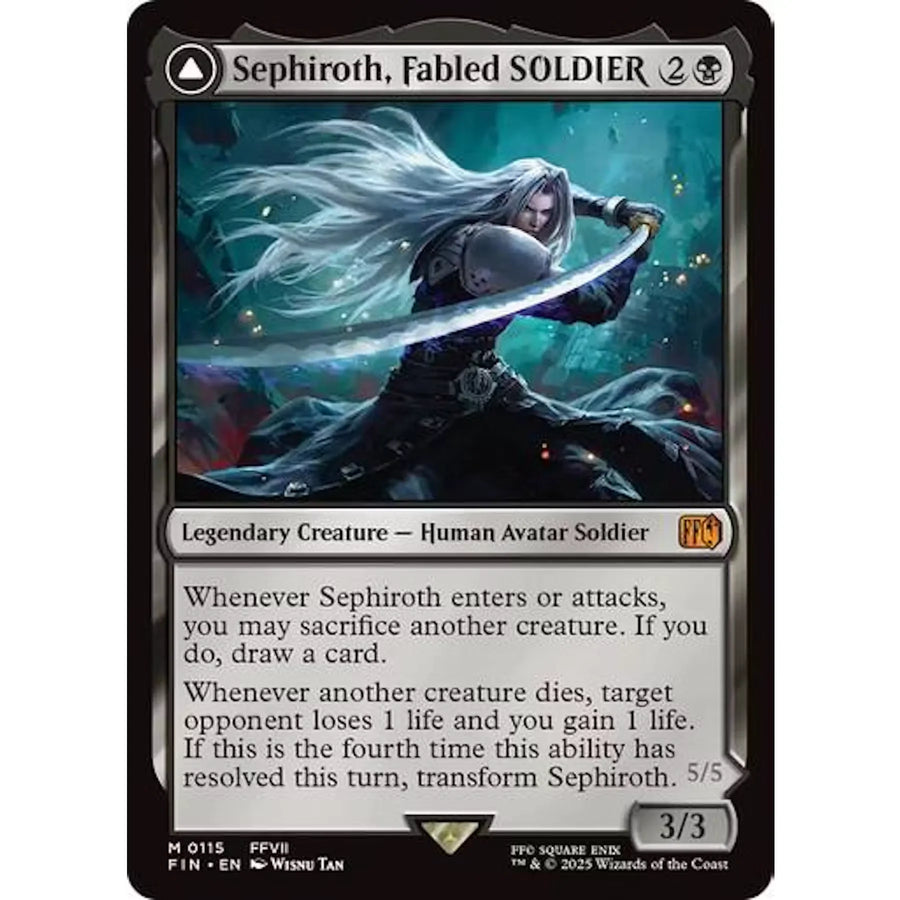 Magic the Gathering Sephiroth, Fabled SOLDIER | Near Mint