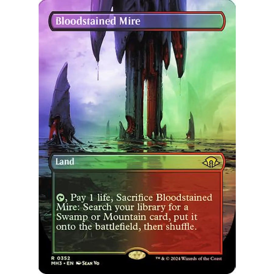 Magic the Gathering Bloodstained Mire Borderless Foil | Modern Horizons 3 | Near Mint