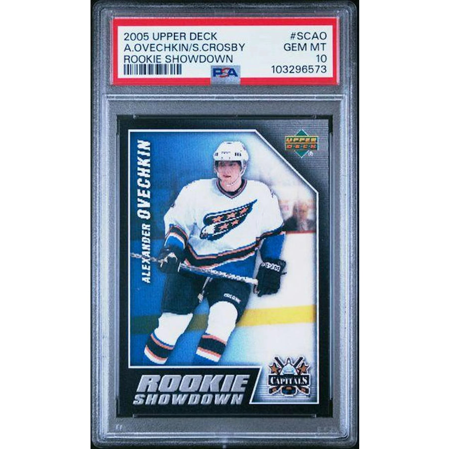 Alex Ovechkin Sidney Crosby Signed Rookie Showdown Card | 2005-06 Upper Deck PSA 10