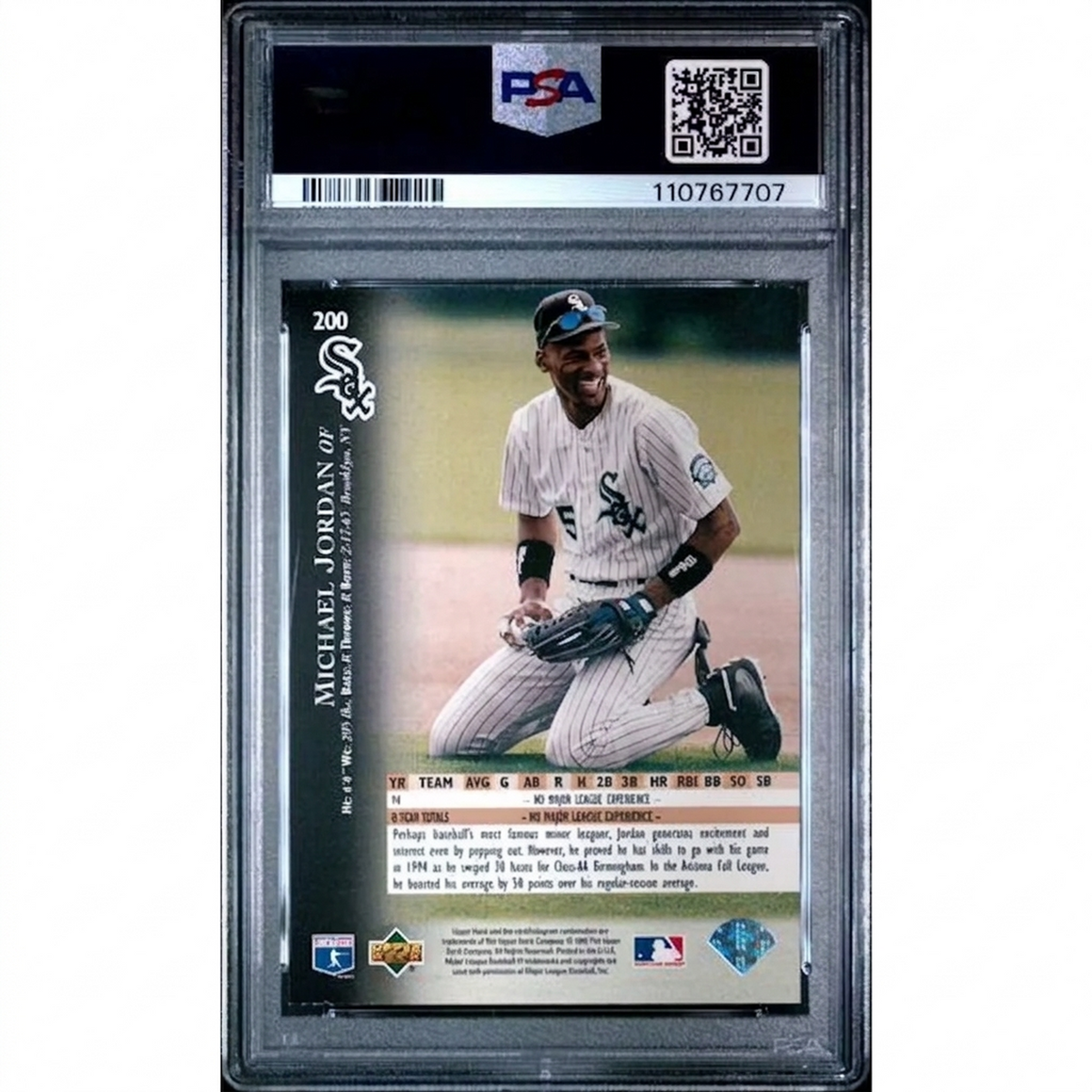Michael Jordan 1995 Upper Deck Electric Diamond Gold #200 | PSA 8