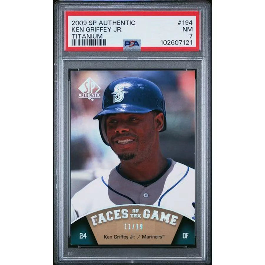 Ken Griffey Jr 2009 UD SP Authentic Titanium Card #194 | PSA 7