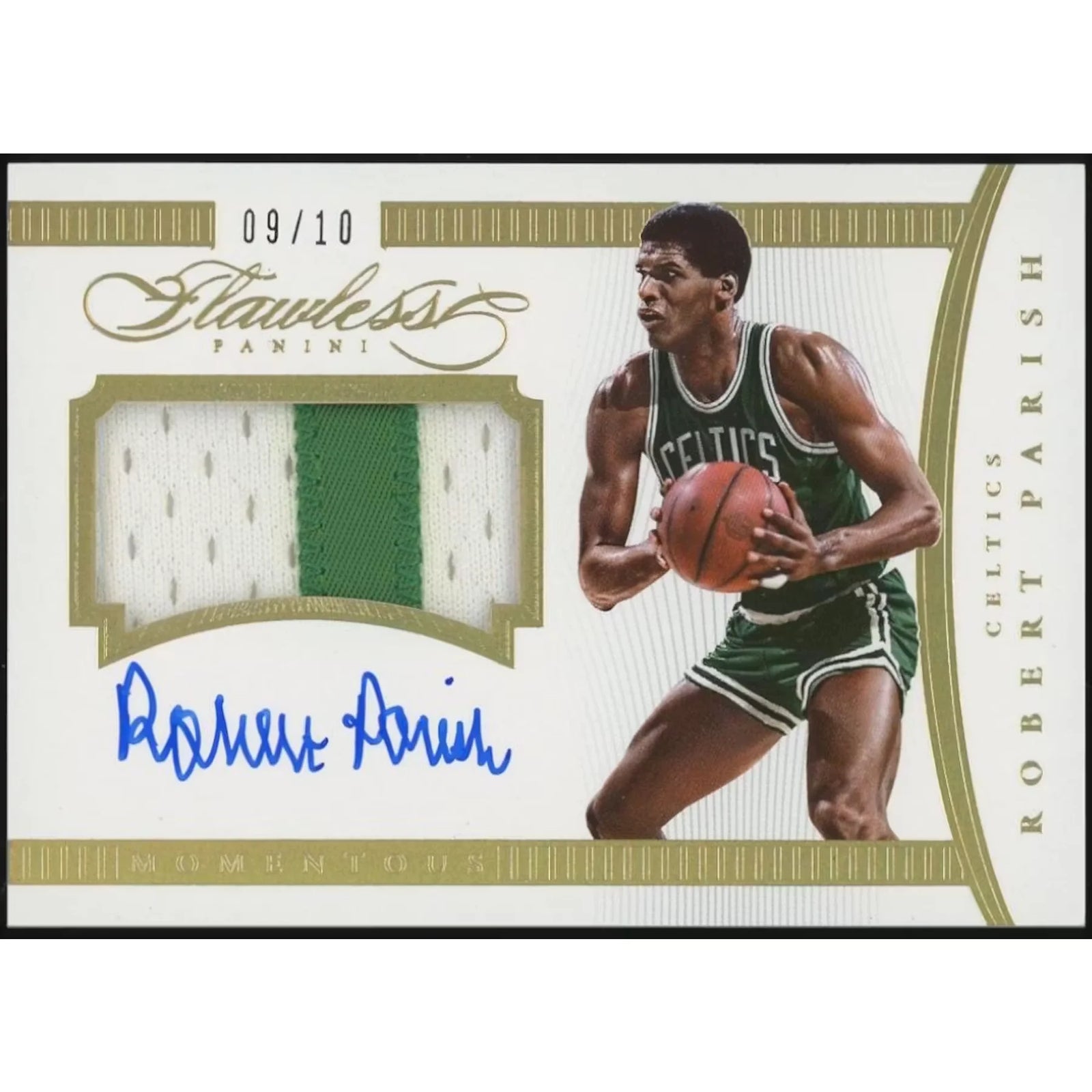 Robert Parish Signed 2014-15 Flawless Card | Gold #/10