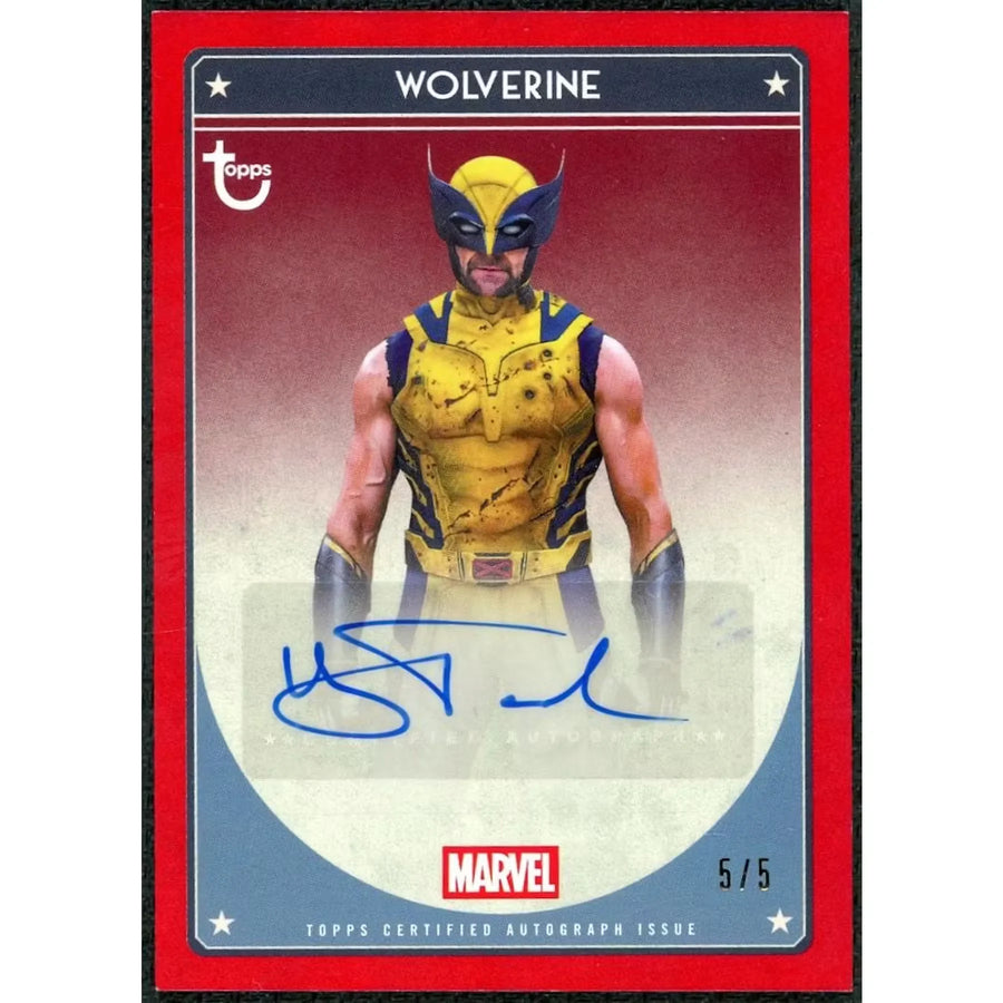 Hugh Jackman Signed Wolverine Card | 2026 Topps Marvel Brooklyn Red/5
