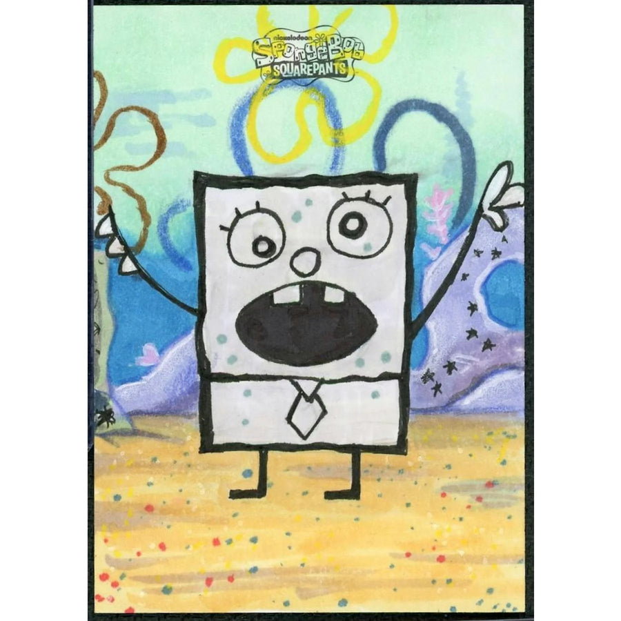 SpongeBob Doodlebob Sketch Card 1/1 | 2025 Topps Chrome by RJ Tomascik