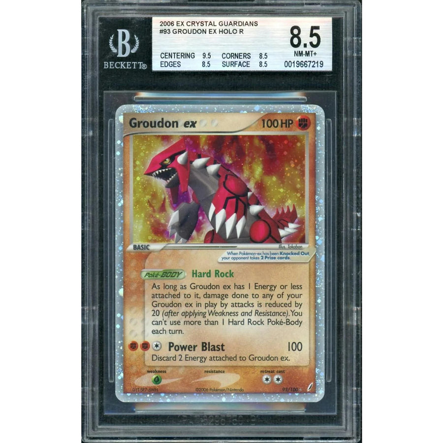 2006 Pokemon EX Crystal Guardians Groudon ex Holo #93 | BGS 8.5