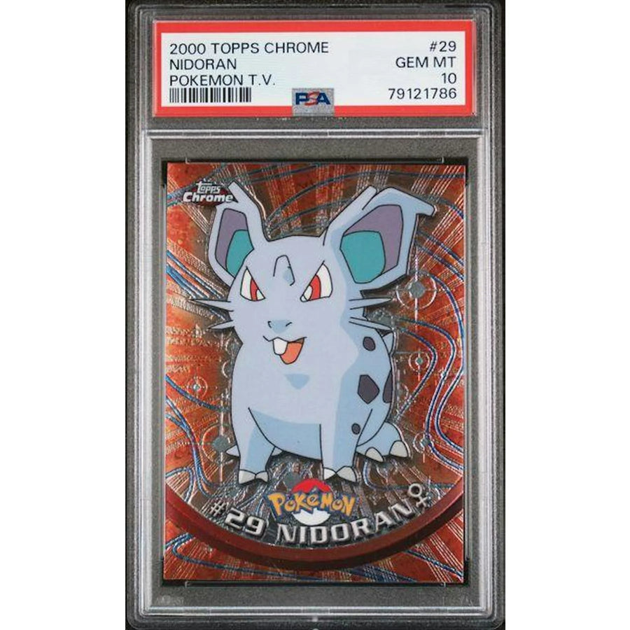 2000 Topps Chrome Pokemon TV Nidoran #29 | PSA 10
