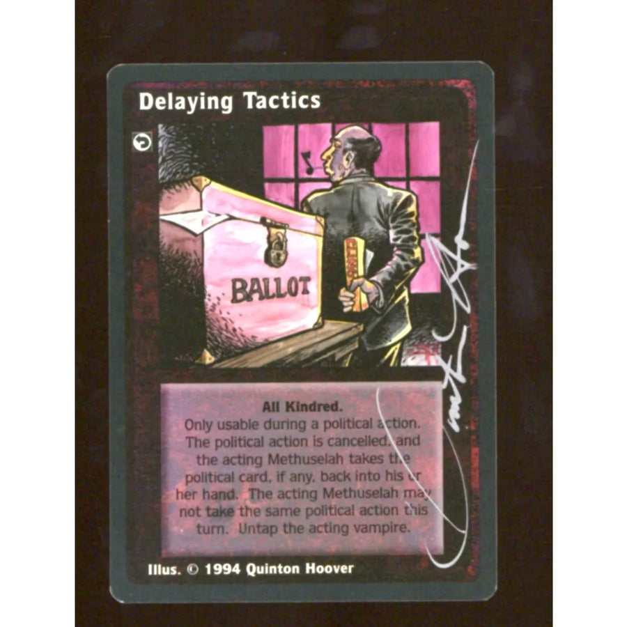 Quinton Hoover Signed Vampire VTES Jyhad Card | 1st Edition