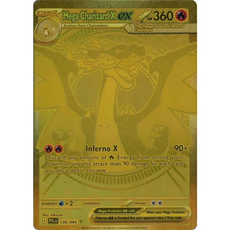 Pokemon ME02 Phantasmal Flames Mega Charizard X ex | 130/094 Near Mint
