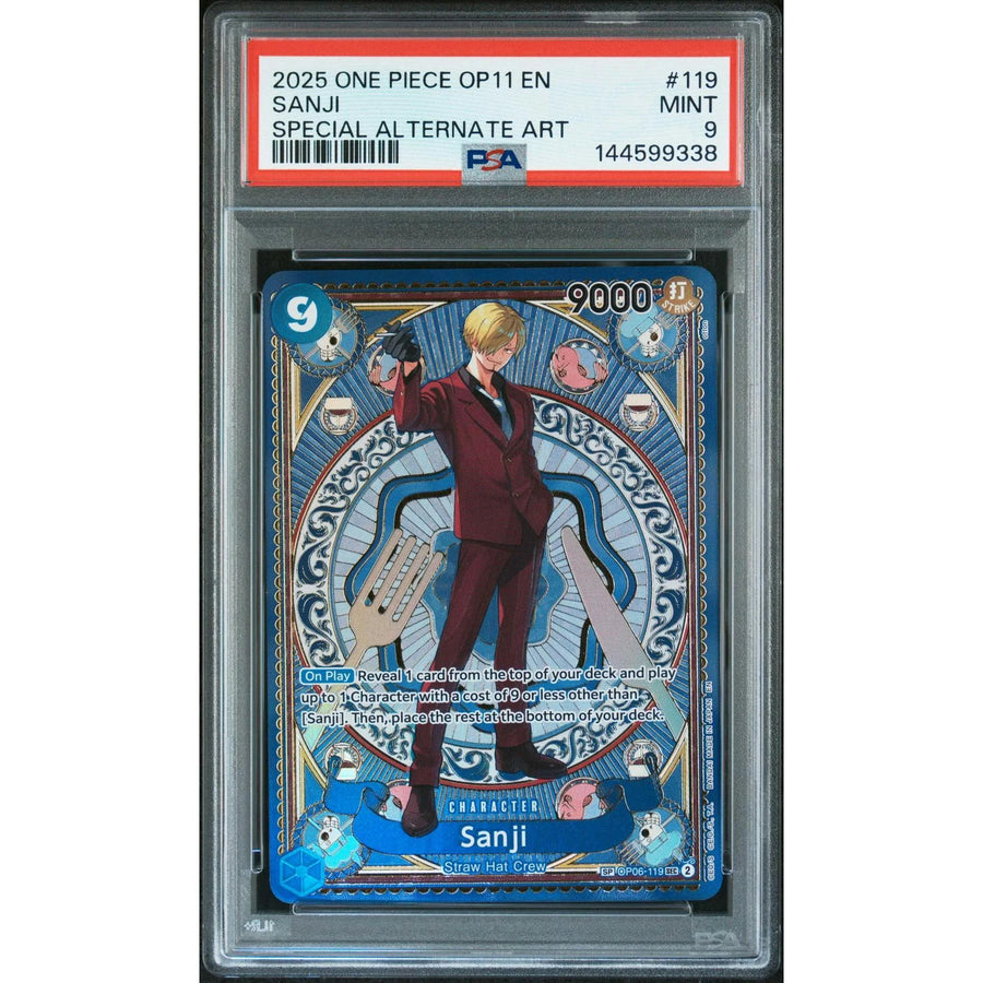 2025 One Piece A Fist of Divine Speed Sanji #119 Special Alternate Art | PSA 9