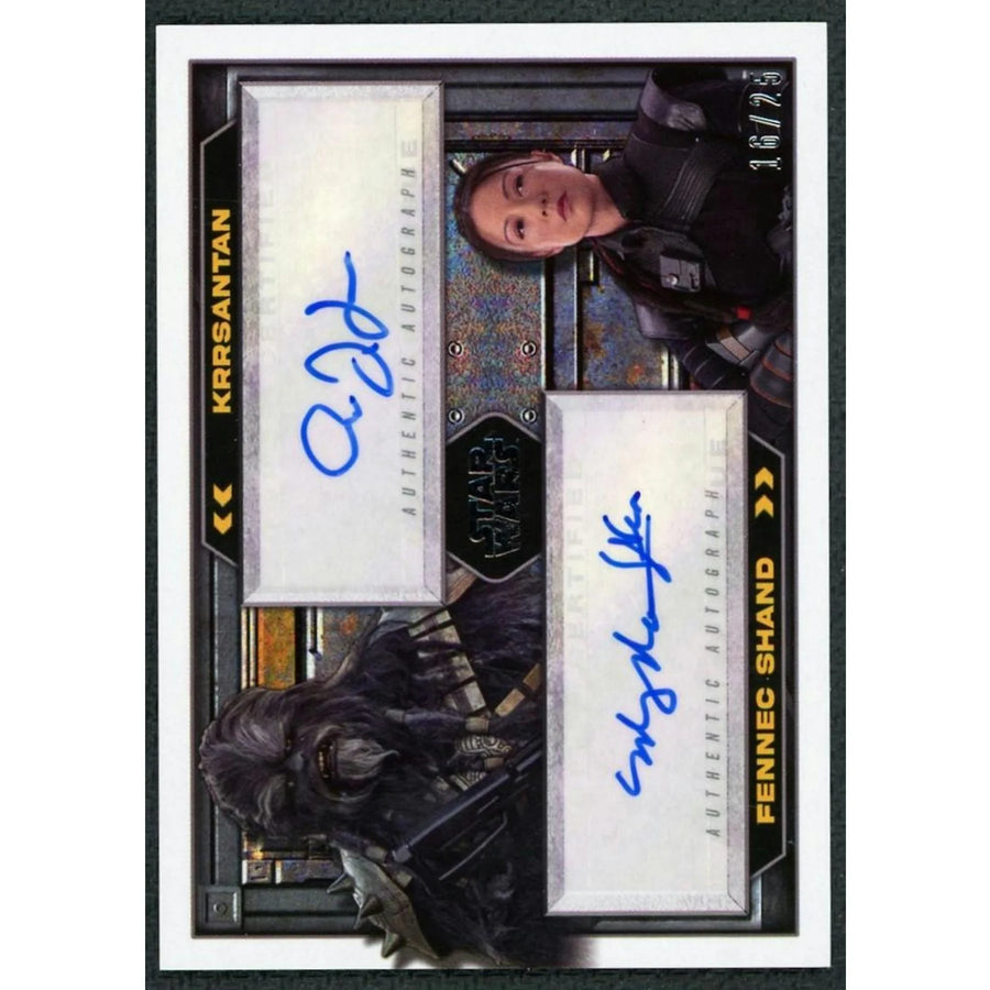 Fennec Shand & Krrsantan Dual Signed Card | 2022 Topps Star Wars Masterworks/25