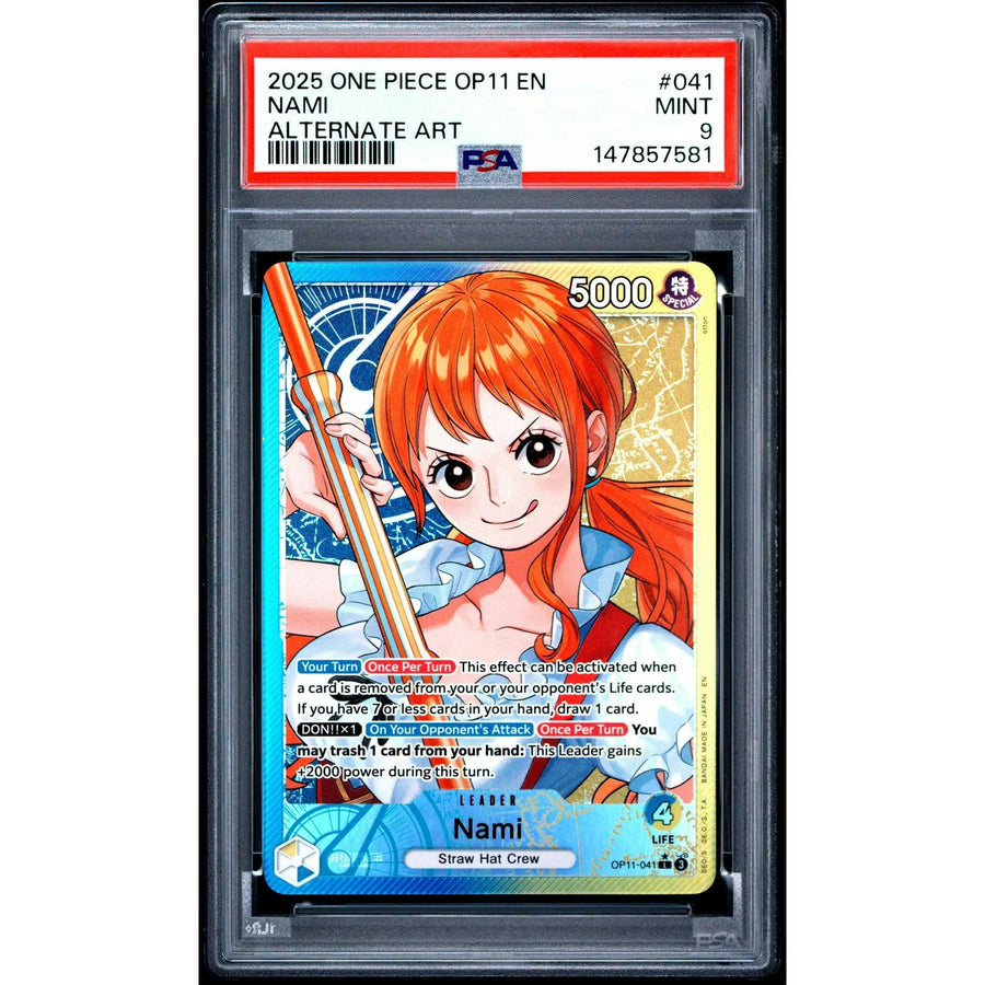 2025 One Piece A Fist of Divine Speed Nami Alternate Art #041 | PSA 9