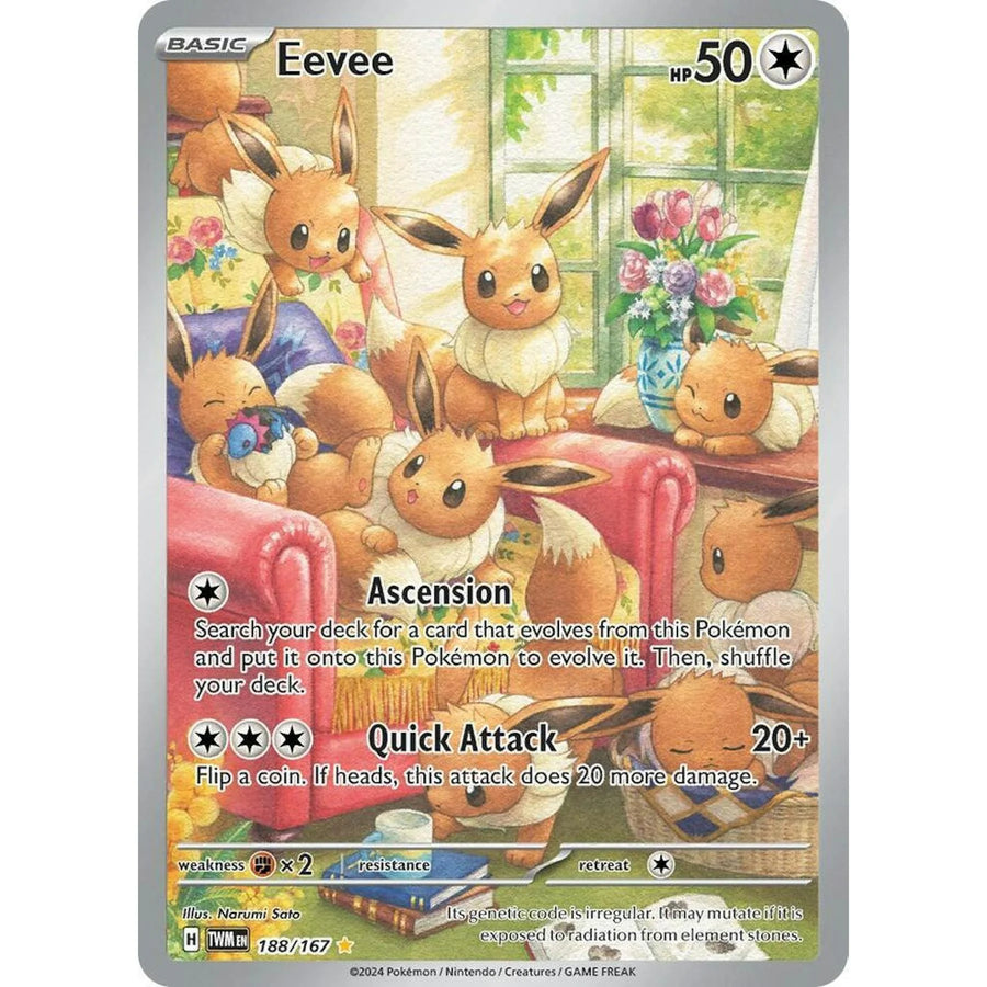 Pokemon SV06 Twilight Masquerade Eevee 188/167 Single Card | Near Mint