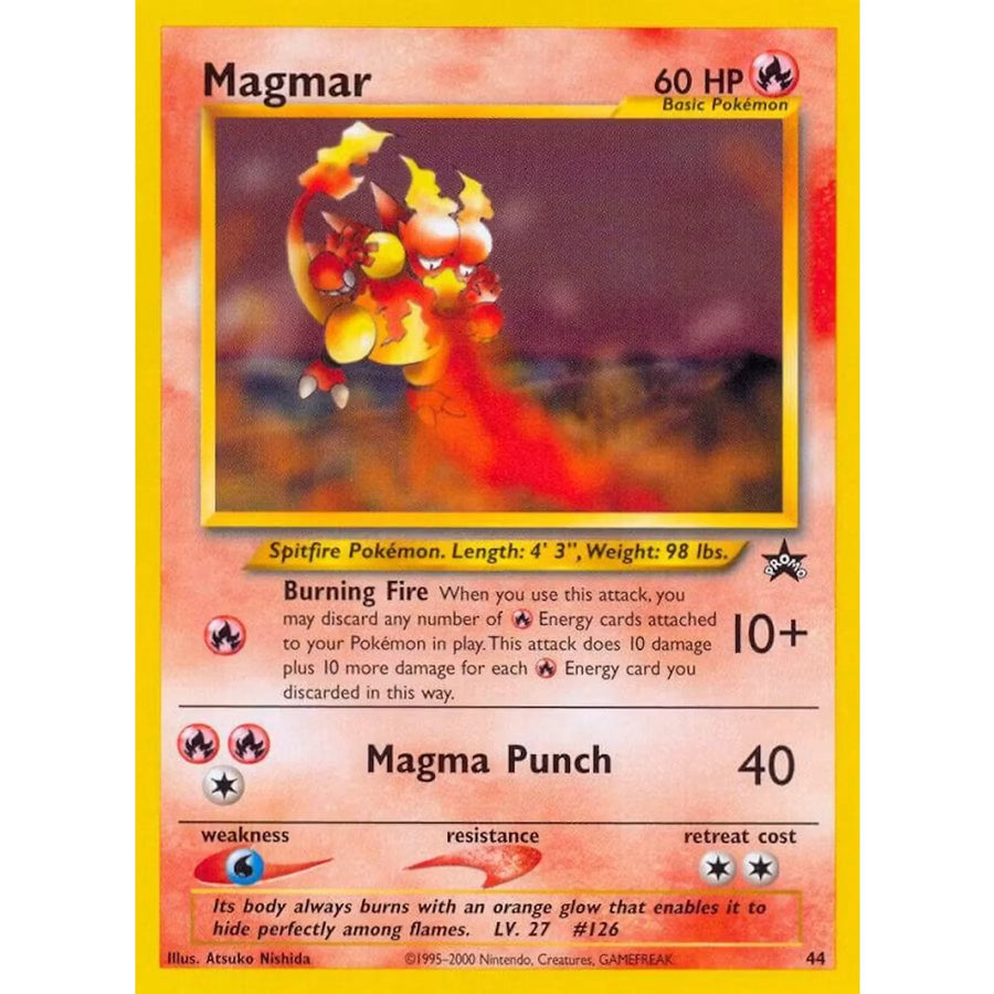 Pokemon WOTC Black Star League Promo Magmar 44 | Lightly Played