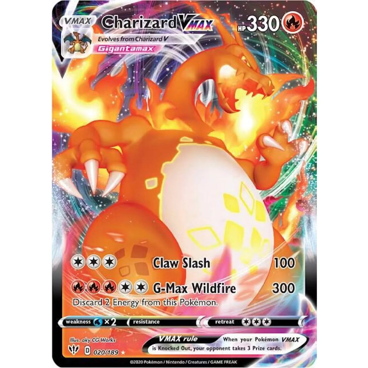 Pokemon Darkness Ablaze Charizard VMAX 20/189 | Near Mint